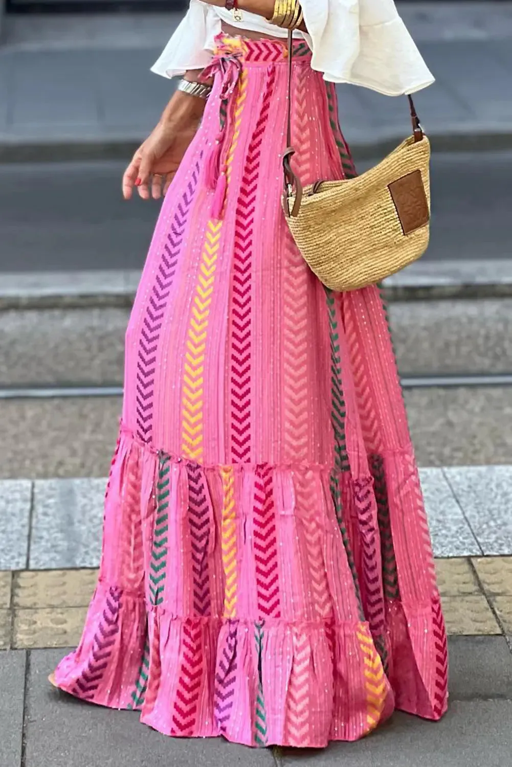 'Harmony' Drawstring High Waist Skirt