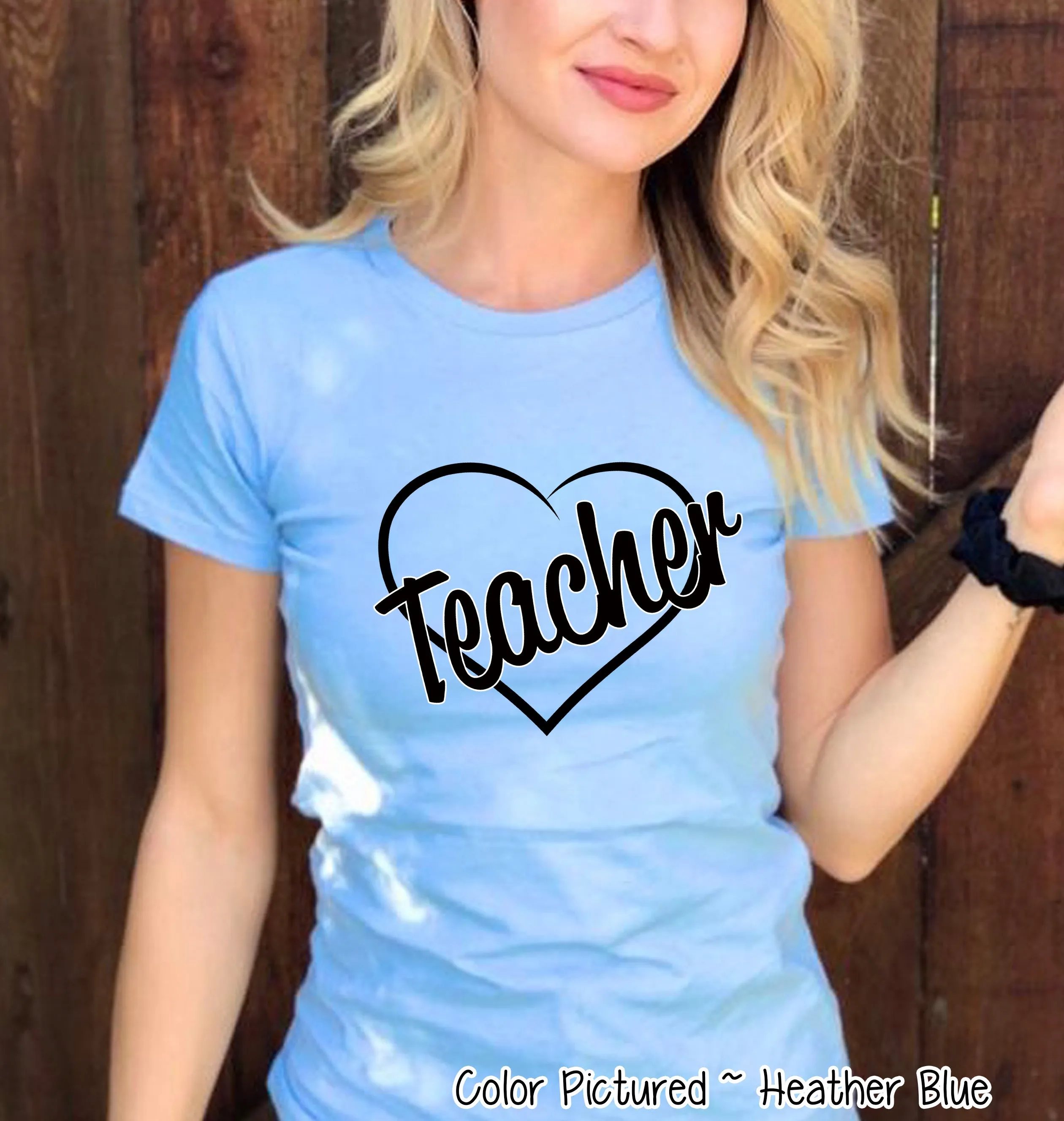 Heart Outline Teacher Tee