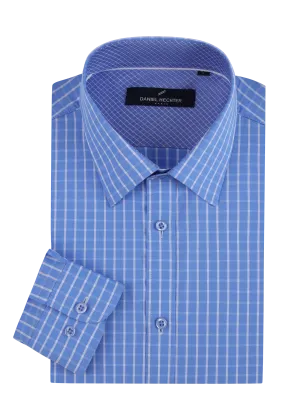 Hechter Paris Grid Slim Fit Dress Shirt