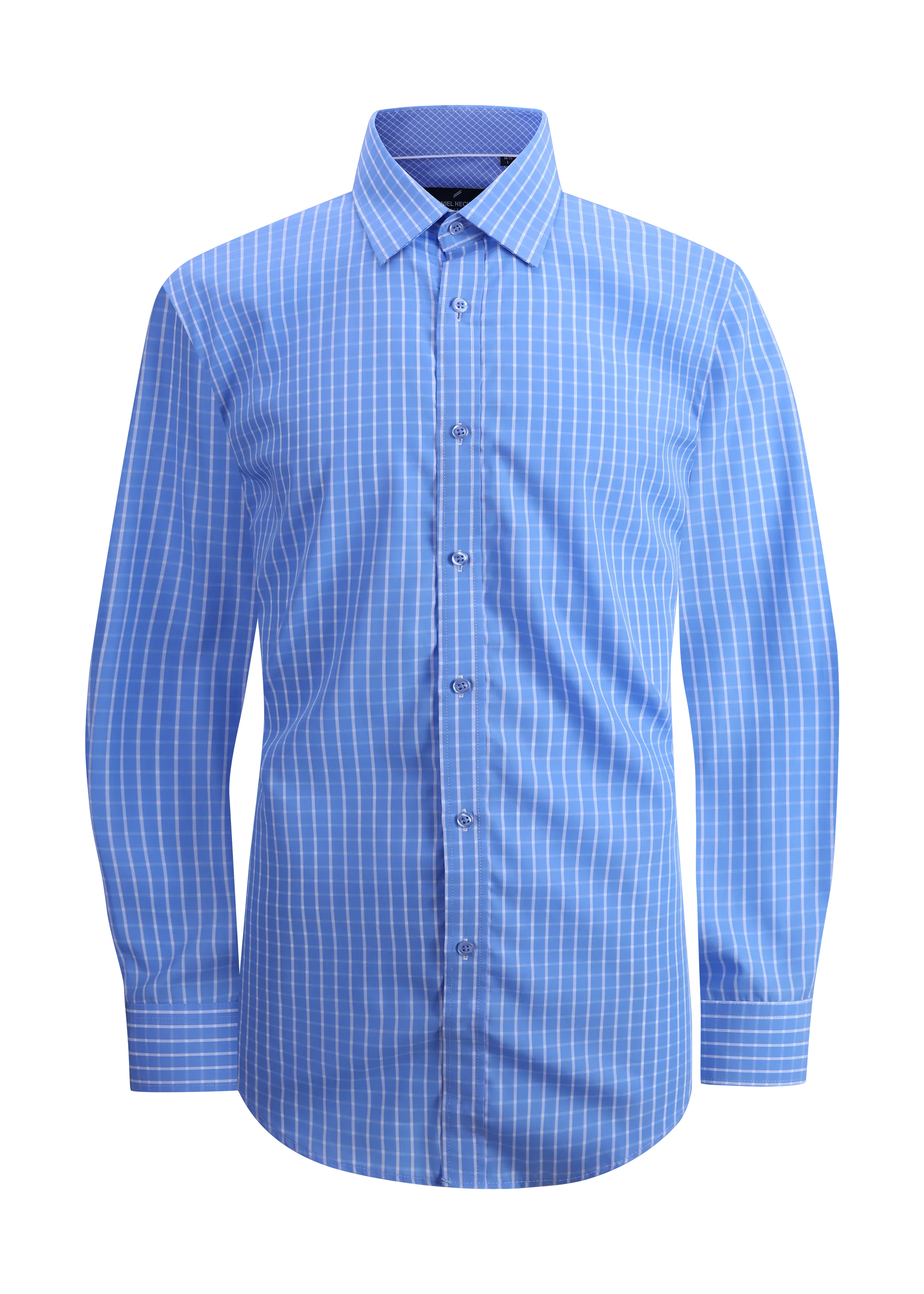 Hechter Paris Grid Slim Fit Dress Shirt