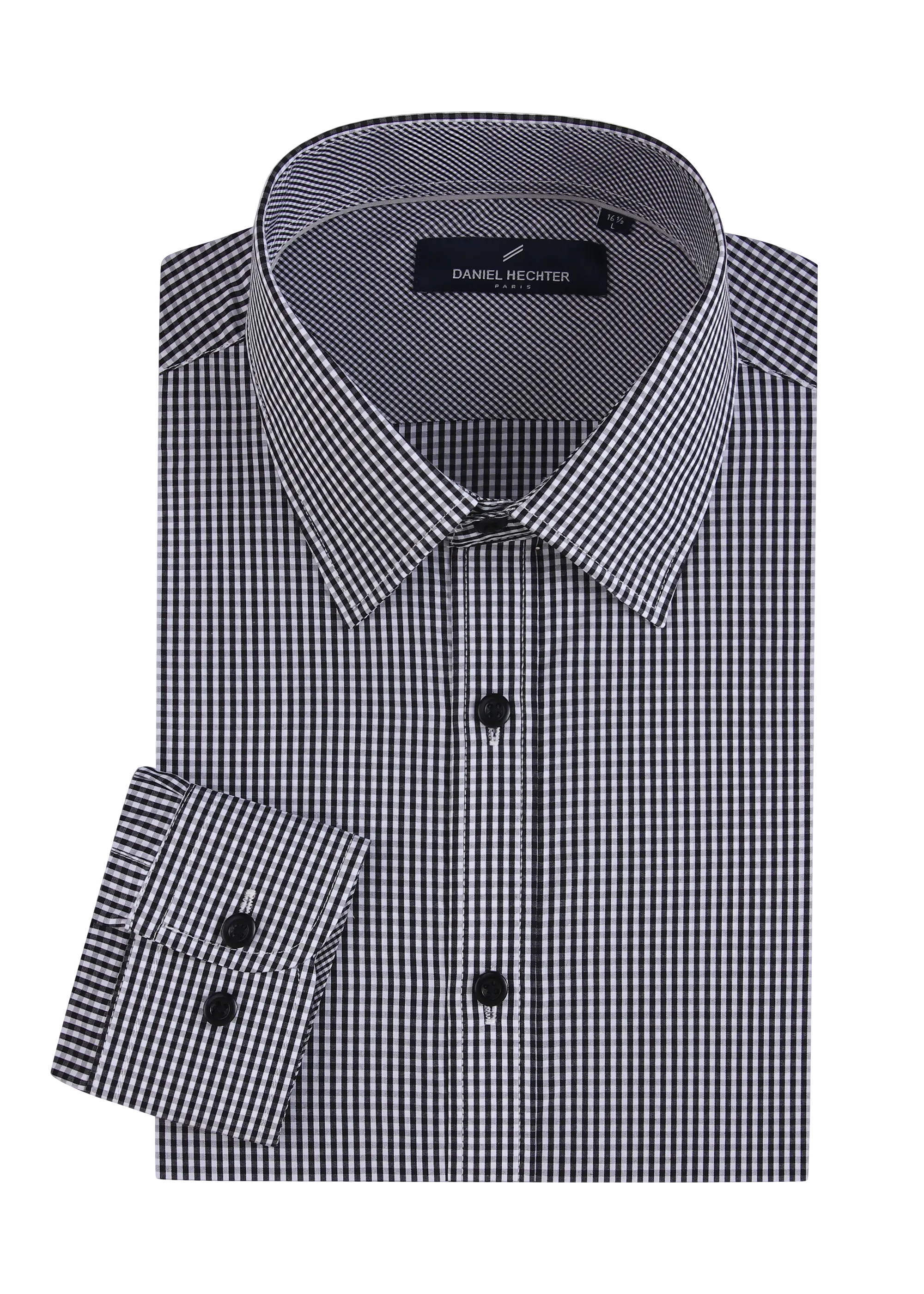 Hechter Paris Micro Check Slim Fit Dress Shirt