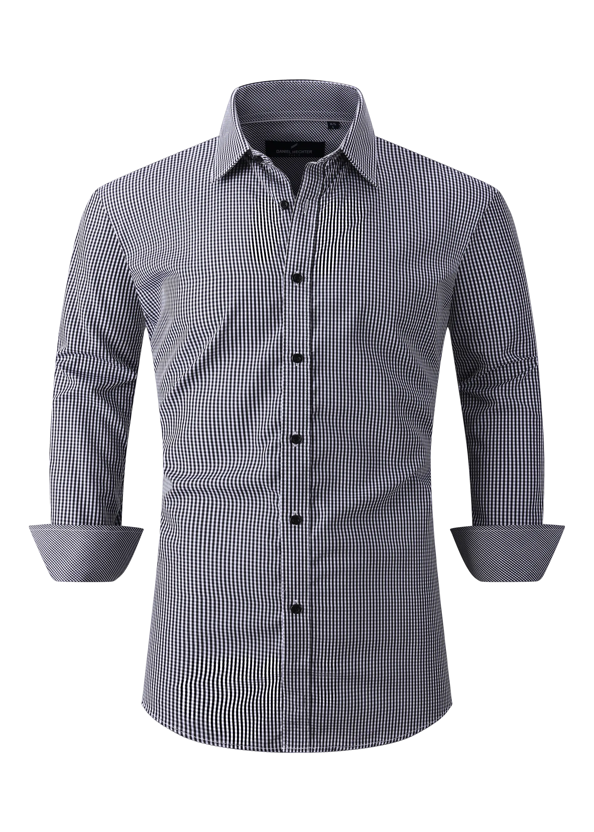 Hechter Paris Micro Check Slim Fit Dress Shirt