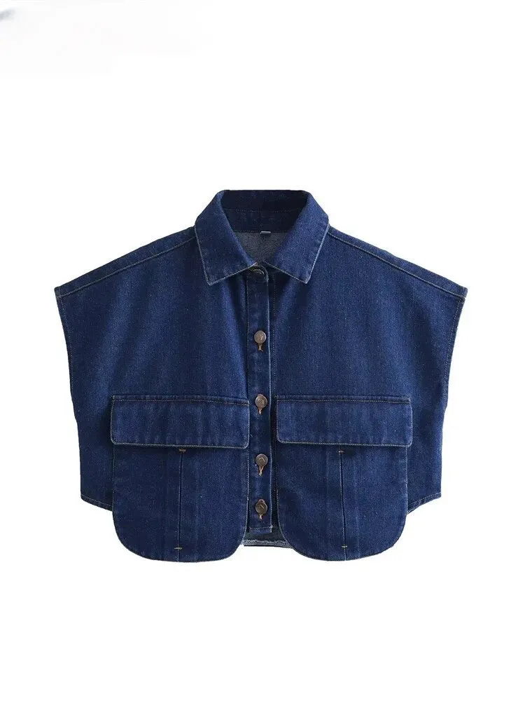 ‘Hera’ Denim Crop Top