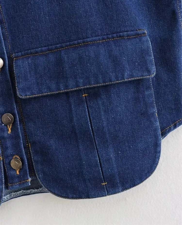 ‘Hera’ Denim Crop Top