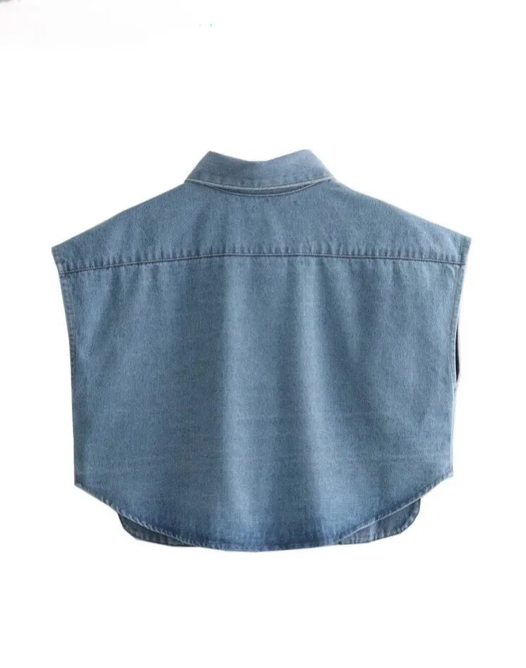 ‘Hera’ Denim Crop Top