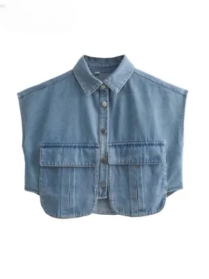 ‘Hera’ Denim Crop Top