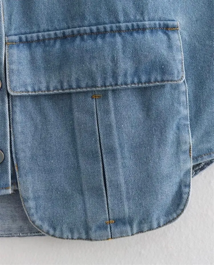 ‘Hera’ Denim Crop Top
