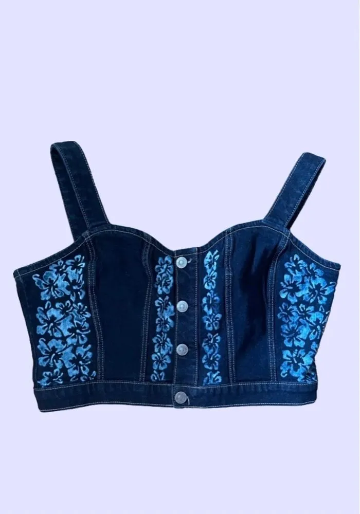 Hibiscus Heaven Corset Tank Top