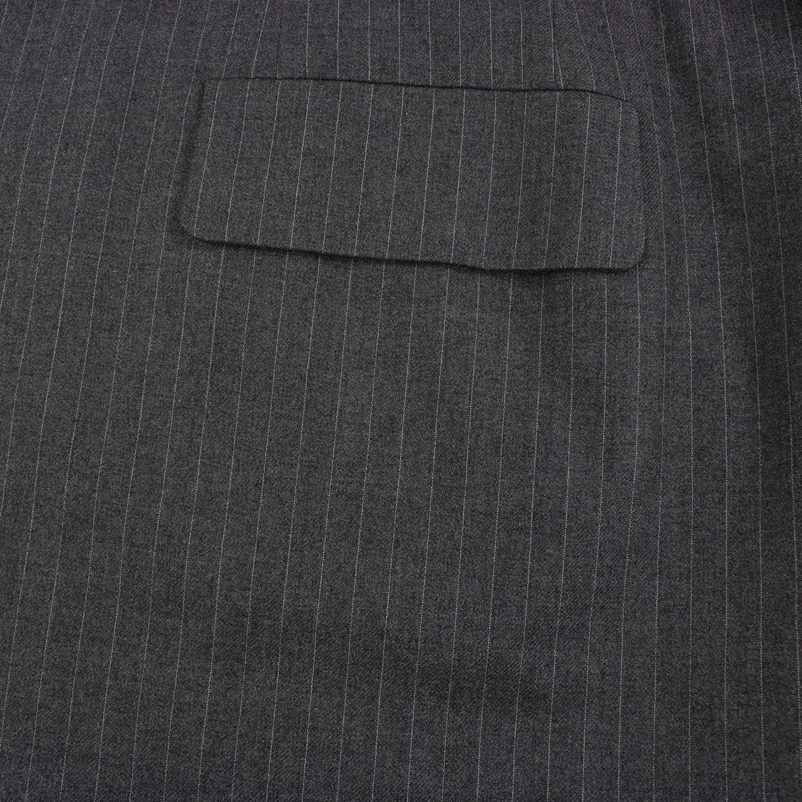 Hickey Freeman 3-PIECE Grey Wool Striped Vented Flat Front 2Btn Suit 42L