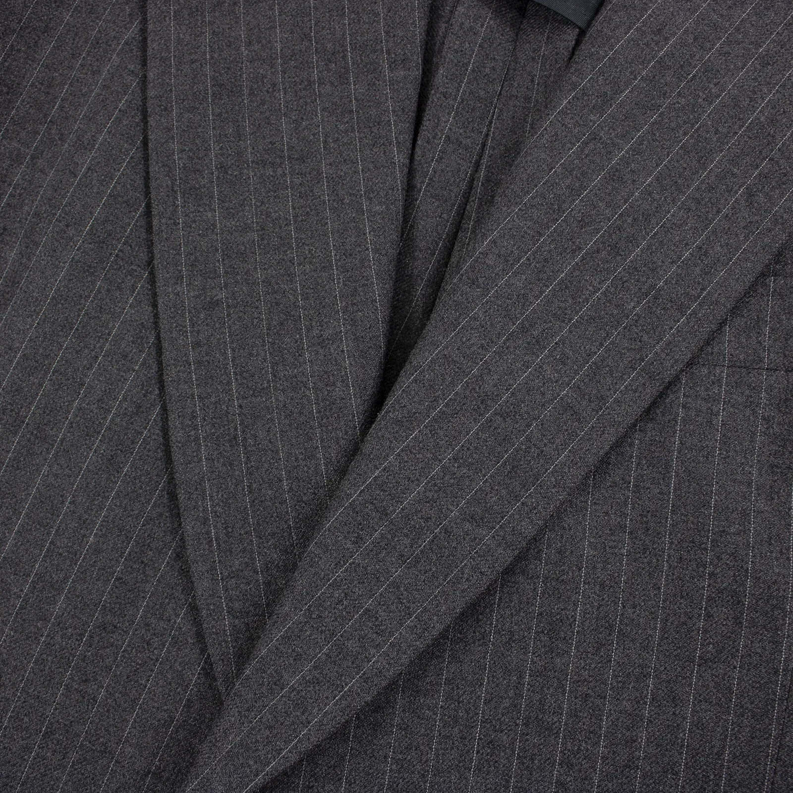 Hickey Freeman 3-PIECE Grey Wool Striped Vented Flat Front 2Btn Suit 42L