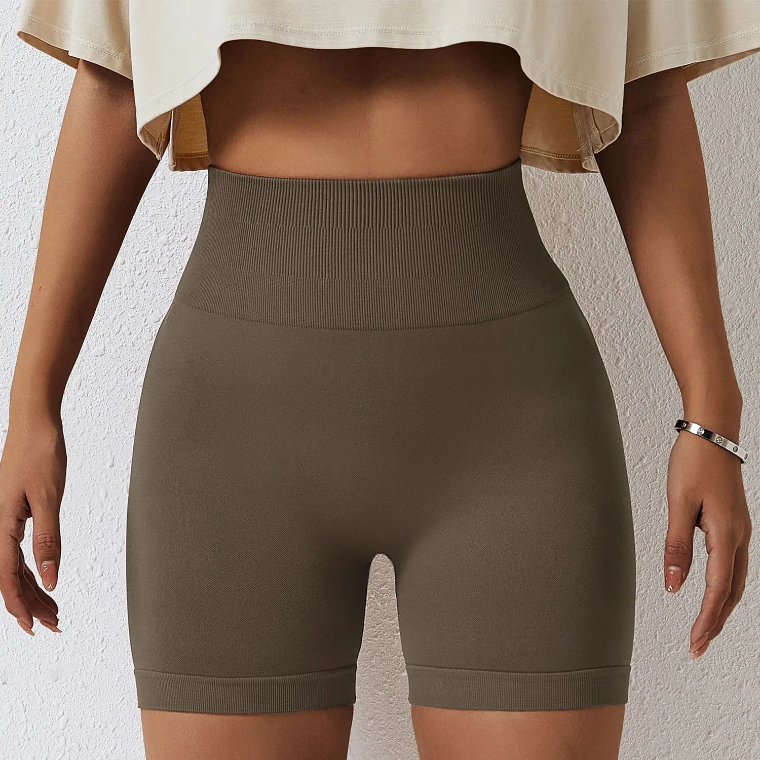 High Waist Push-Up Yoga Gym Shorts