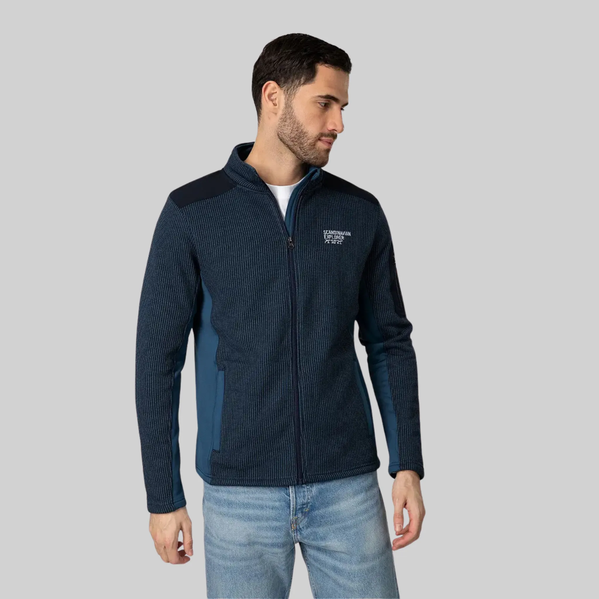 Hybrid Fleece Jacket - Navy