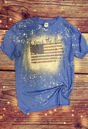 I back the blue Bleach Tee