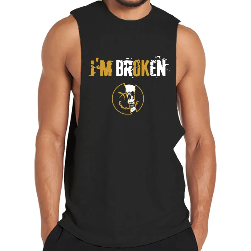 I'm Ok Print Graphic Tank Top