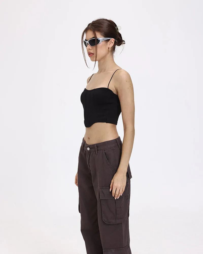 Indie Garden Lettuce Cropped Top