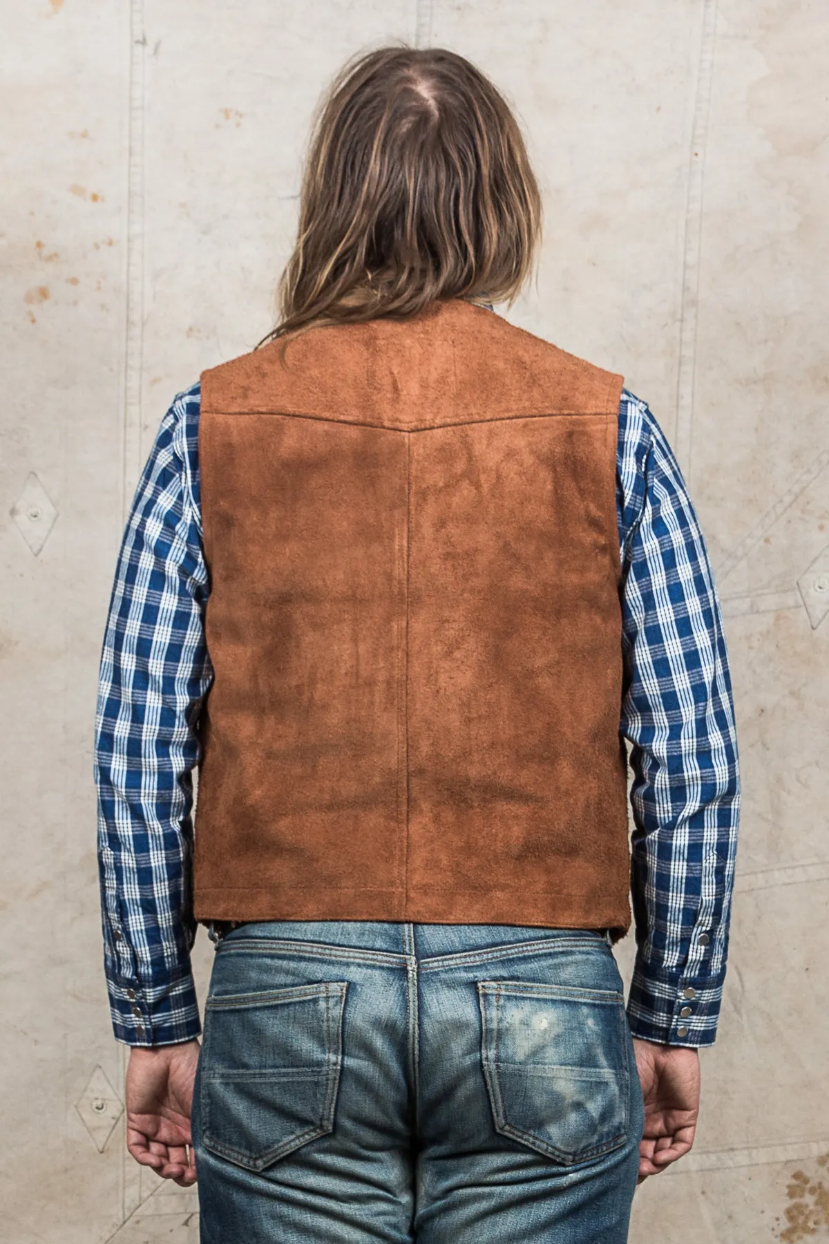 Indigofera Harrison Leather Vest Cognac