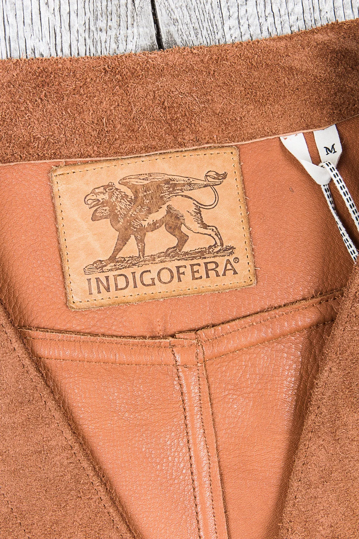Indigofera Harrison Leather Vest Cognac