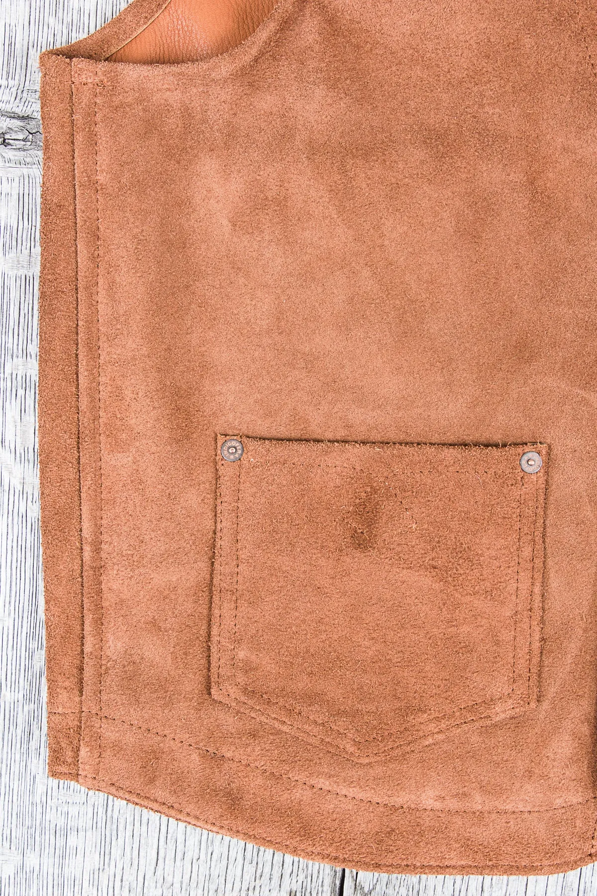 Indigofera Harrison Leather Vest Cognac