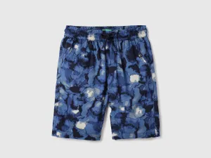 Inkdrop Regular Fit Casual Shorts