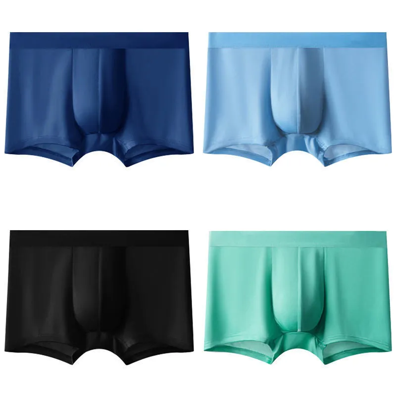 INSTOCK- Pack of 4 Translucent & Ice Silk Breathable Boxers