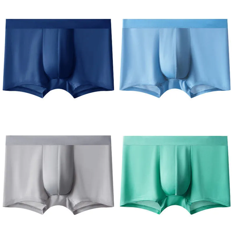 INSTOCK- Pack of 4 Translucent & Ice Silk Breathable Boxers