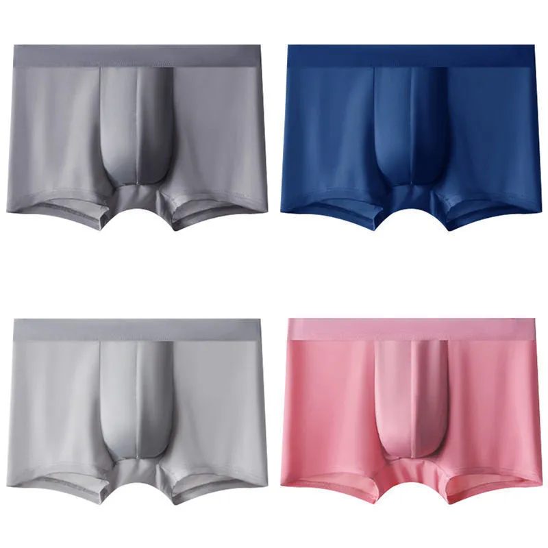 INSTOCK- Pack of 4 Translucent & Ice Silk Breathable Boxers