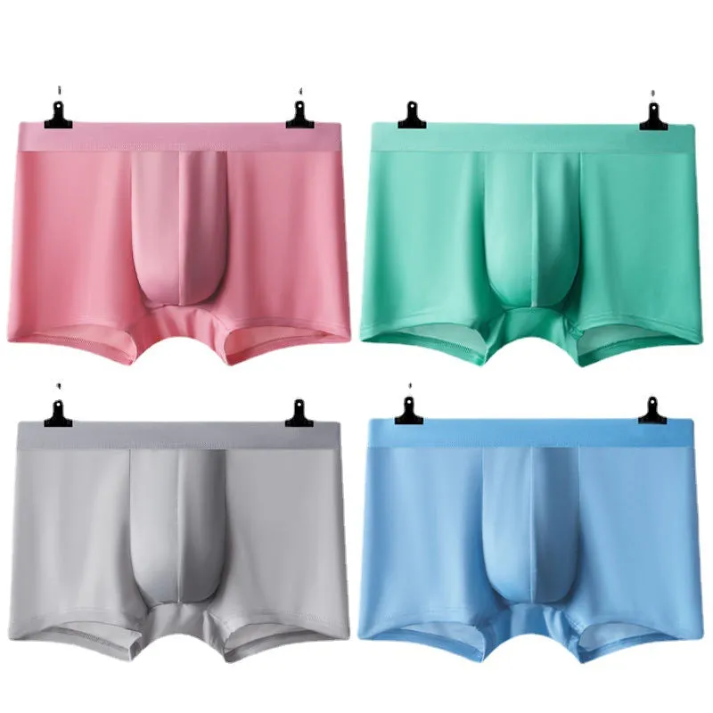 INSTOCK- Pack of 4 Translucent & Ice Silk Breathable Boxers