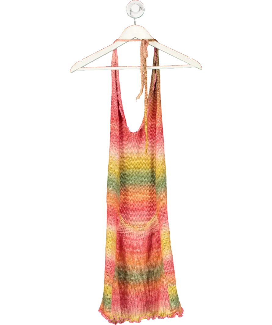 Jaded London Multicoloured Halter Neck Mini Dress UK 10