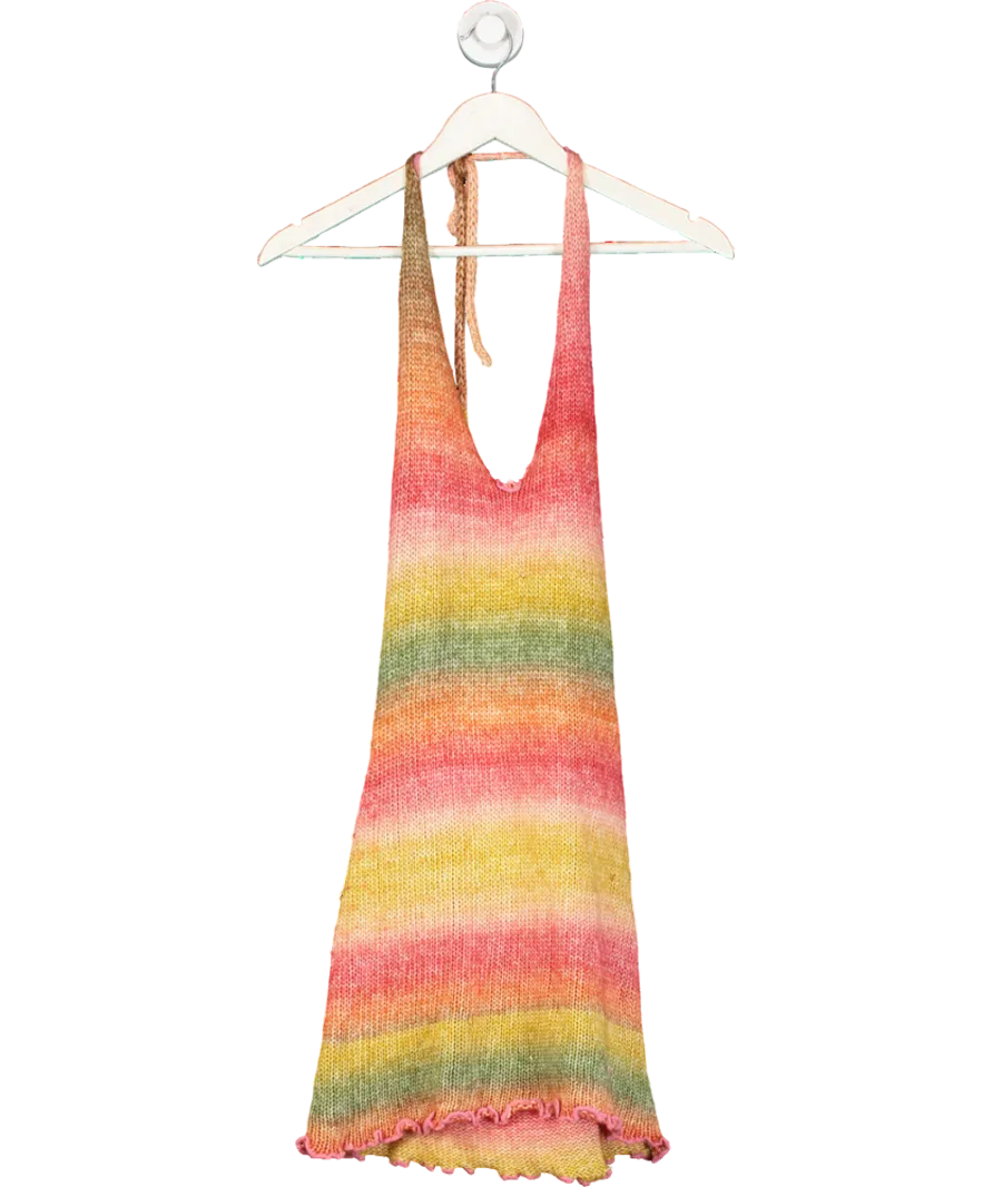 Jaded London Multicoloured Halter Neck Mini Dress UK 10