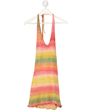 Jaded London Multicoloured Halter Neck Mini Dress UK 10