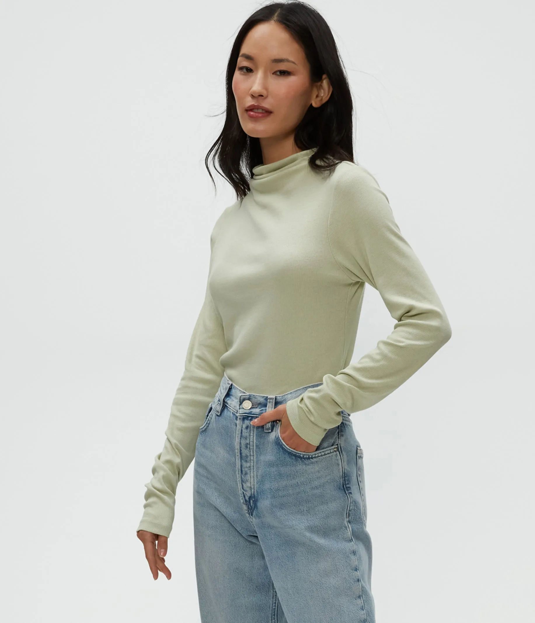 Janine Mock Neck Top