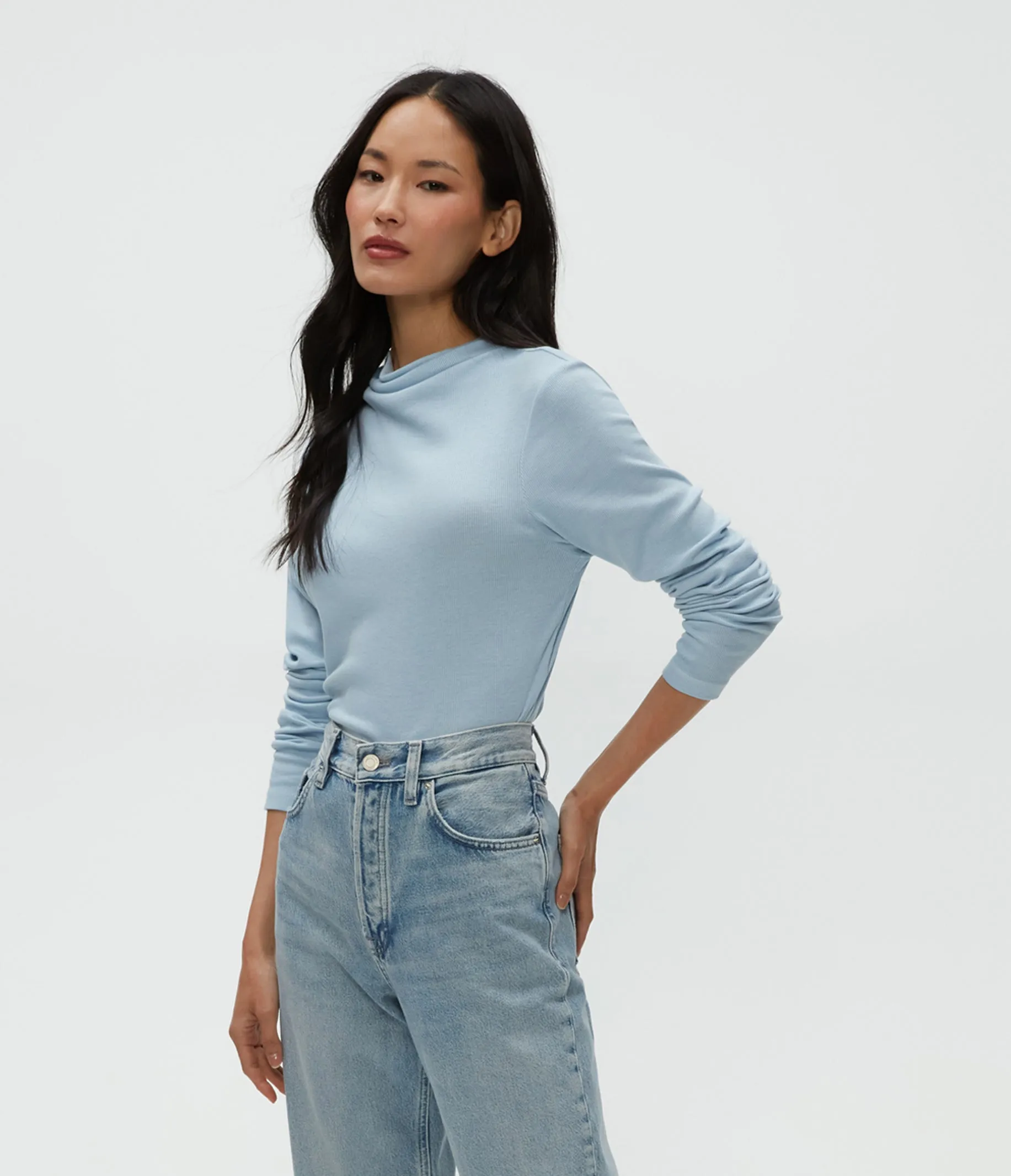 Janine Mock Neck Top