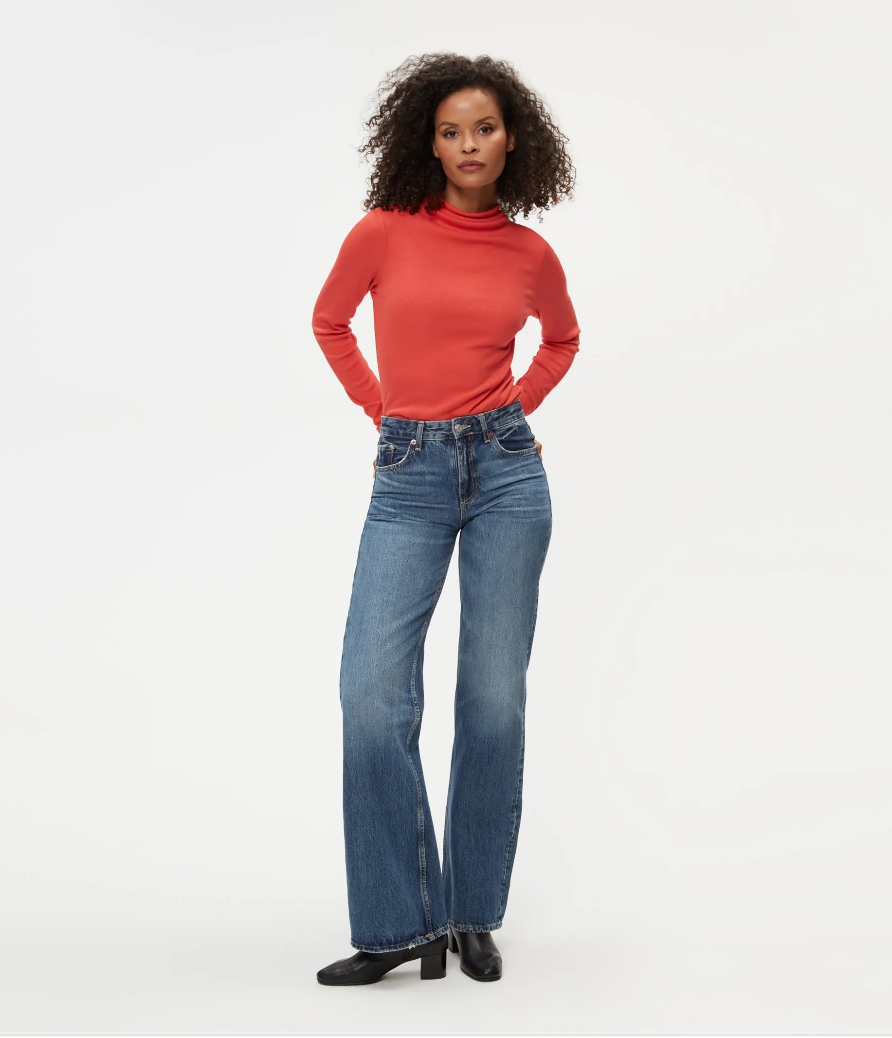 Janine Mock Neck Top