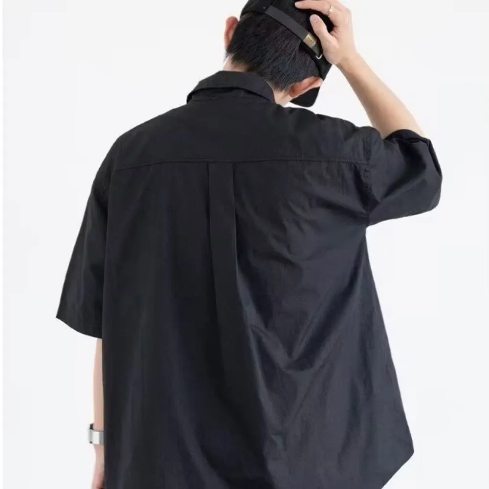 Japanese Solid Color Pocket Shirt