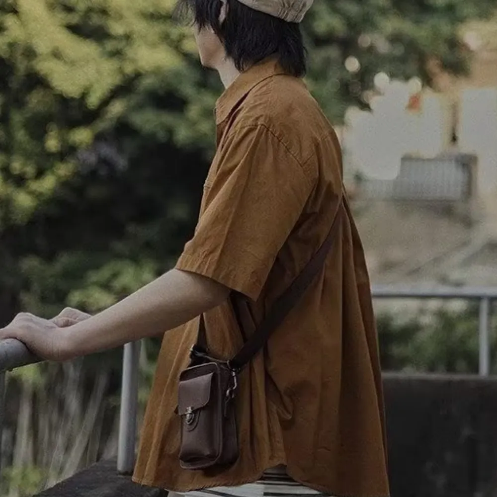 Japanese Solid Color Pocket Shirt