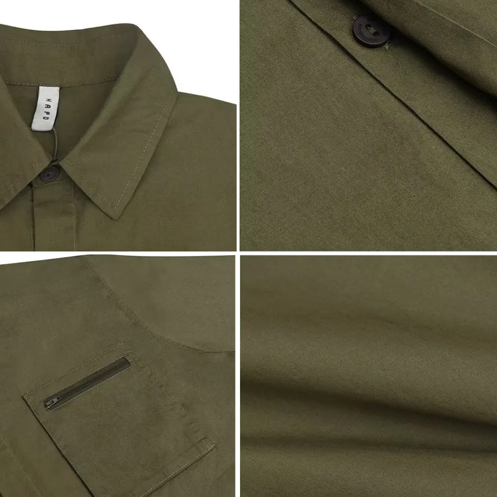Japanese Solid Color Pocket Shirt