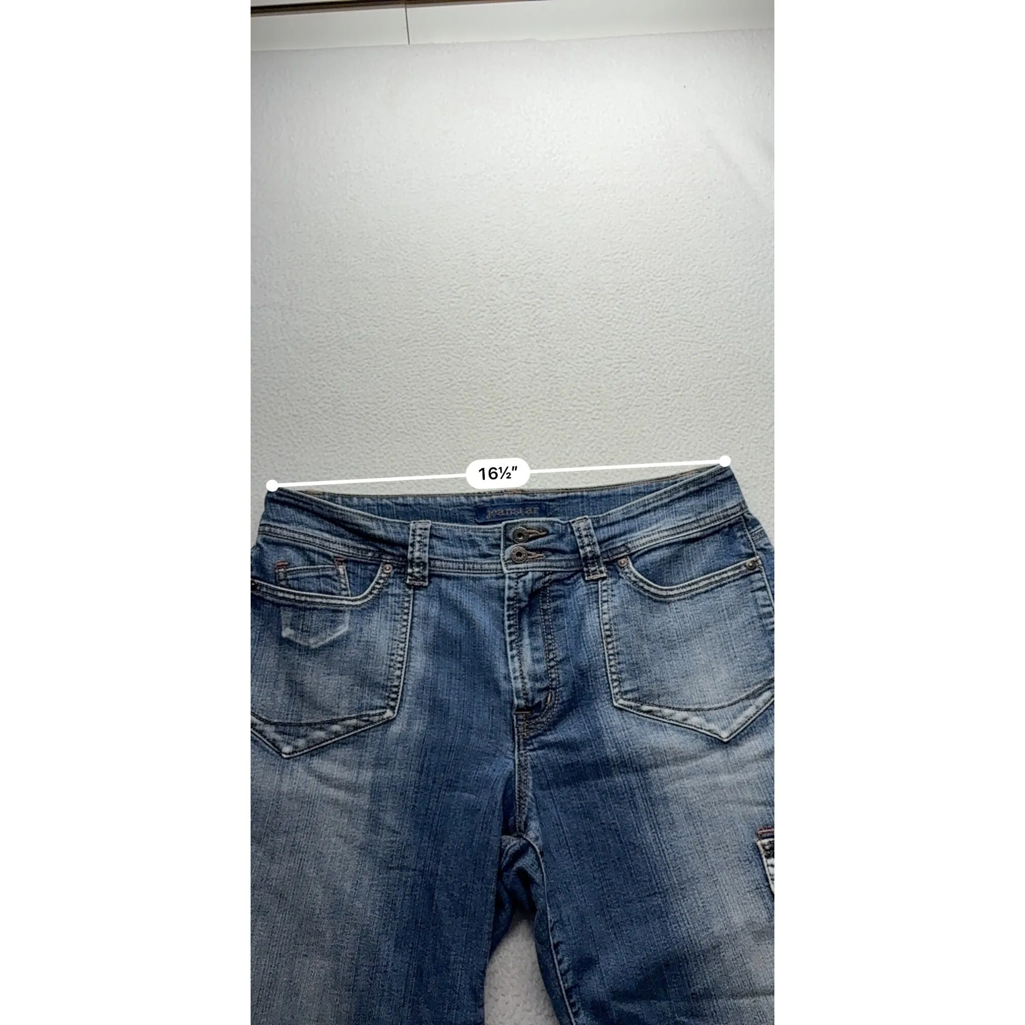 Jeanstar Womens Denim Capri Jeans Casual Y2K Style #7574