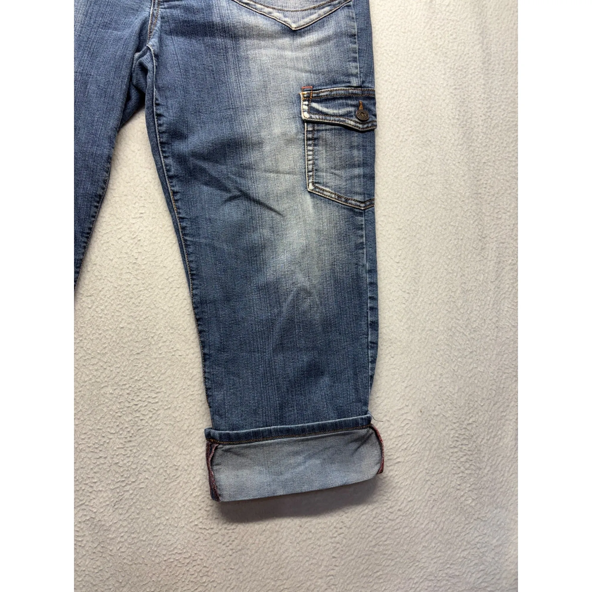 Jeanstar Womens Denim Capri Jeans Casual Y2K Style #7574