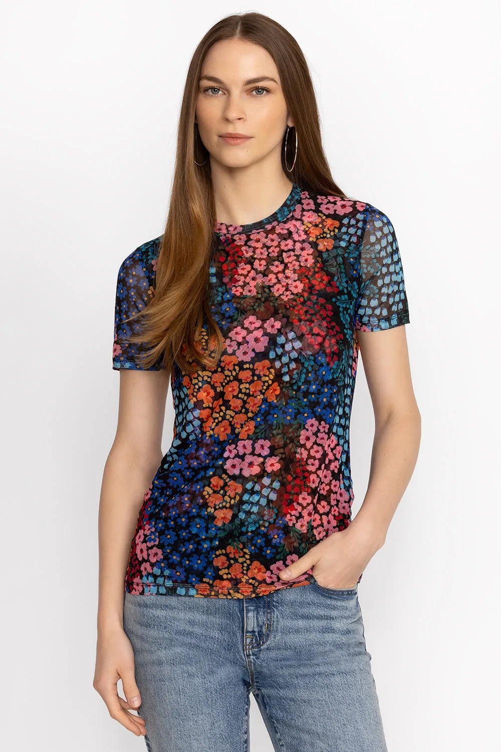 Johnny Was Astrid Mesh Tee L14124-3