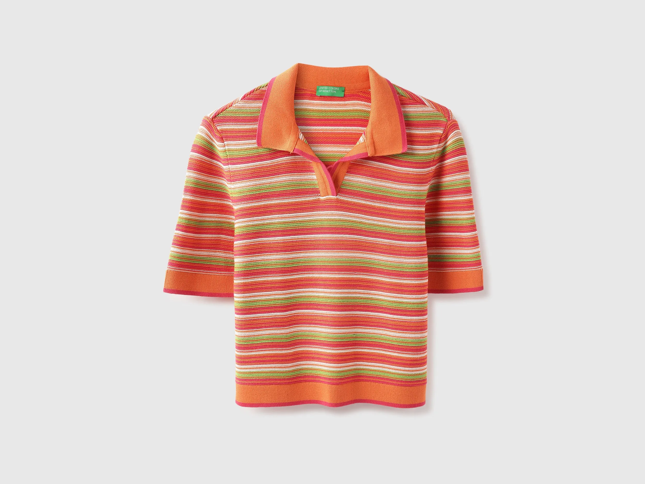 Johny Collar Striped Top