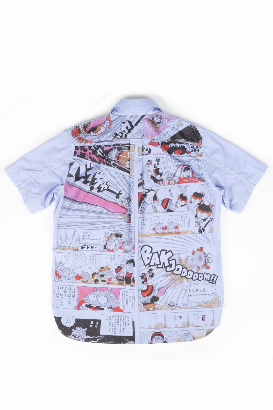 JUNYA WATANABE MAN X AKIRA TORIYAMA SS BUTTON SHIRT BLUE