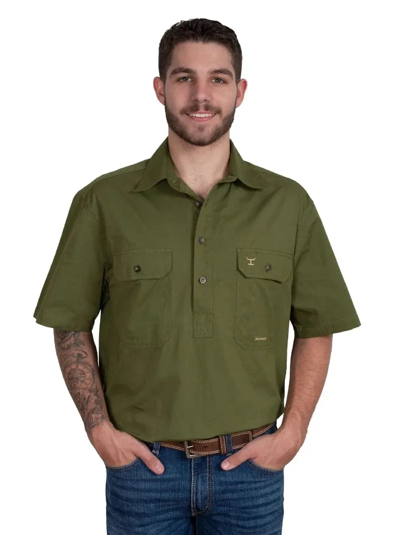 Just Country Workshirt Mens Adam Short Sleeve (10104)
