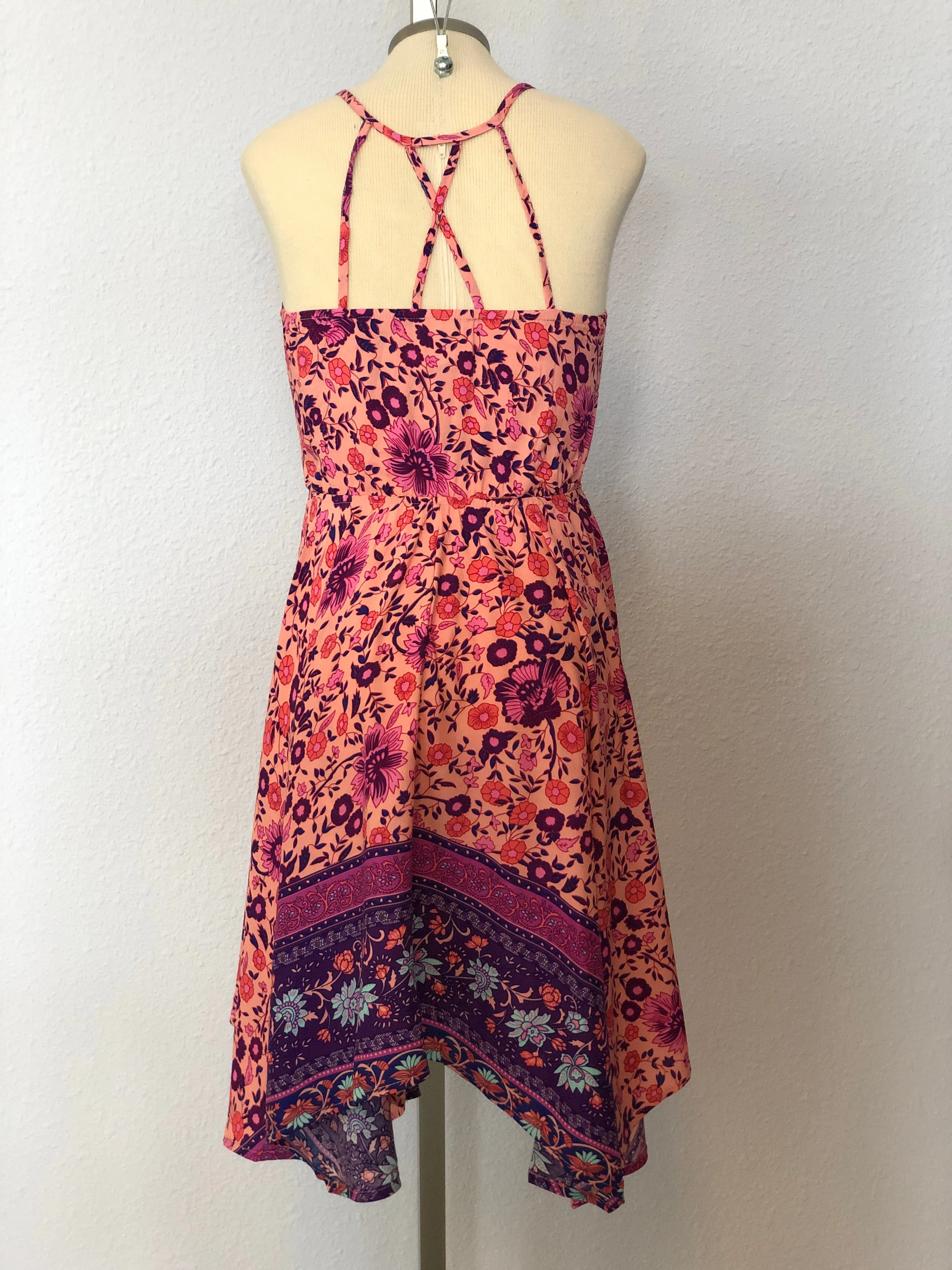K FLORAL HALTER DRESS