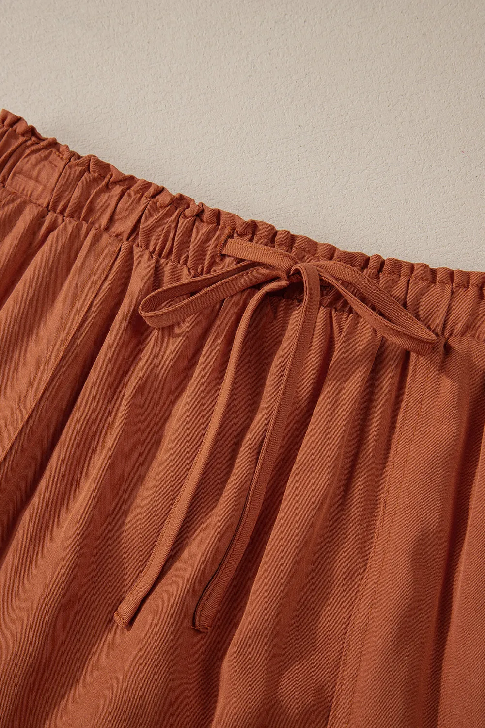 KaleaBoutique Mineral Wash Cargo Pocket Drawstring Waist Maxi Skirt