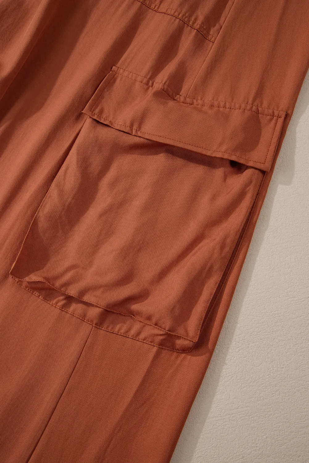 KaleaBoutique Mineral Wash Cargo Pocket Drawstring Waist Maxi Skirt