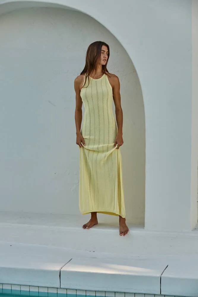 Katie Knit Sweater Viscose Nylon See Through Maxi Dress