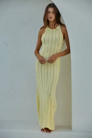 Katie Knit Sweater Viscose Nylon See Through Maxi Dress