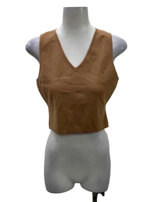 Khaki Brown V-Neck Vest