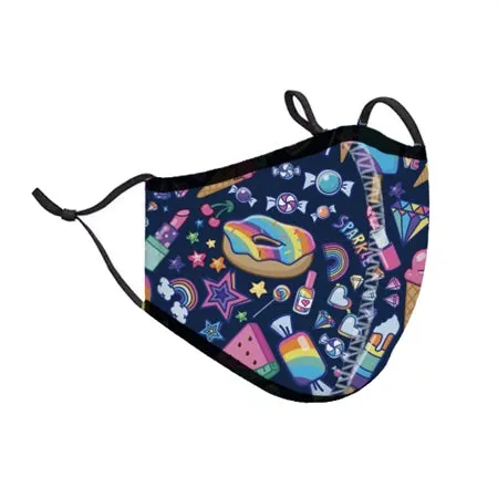 Kids Funfetti Fashion Face Mask by Top Trenz - Small: 3-7 Years