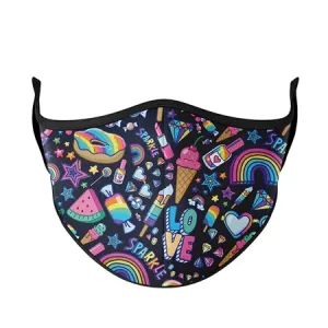 Kids Funfetti Fashion Face Mask by Top Trenz - Small: 3-7 Years